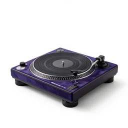 velvet dj turntable mixer, stylized 3d render, isolated on a pure white background, centered, entire object in frame, sharp focus, soft studio lighting