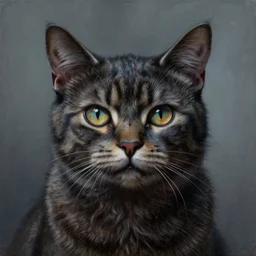 portrait painting of a cat - cthulhu. extremely high details, artstation contest winner, masterpiece, creepy, horror painting by daniel e. greene, zoey frank, shaun downey