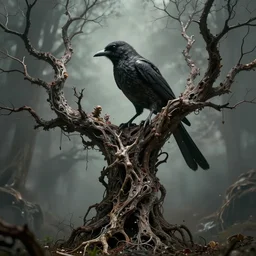 the shrike, a cruel sadistic creature, impales its victims upon the tree of pain, an immense structure made of a similar material as the entity, hyperrealist, breathtaking, award - winning, groundbreaking, cinematic, dramatic, conceptual art, dark fantasy, intricate digital art, lovecraftian horror, zoomorphic, alien, 8 k, trending on artstation