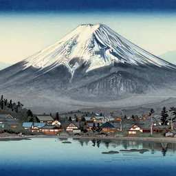 mount fuji by nakai ranko, ukiyo - e,