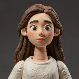 female portrait, claymation