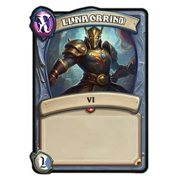 blizzard card game design, front of the card, unfilled stats