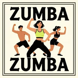 1920s zumba fitness art poster