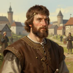 portrait of a handsome kievan prince, early medieval city, romantism, realistic, natural, octane render, rossdraws, tom bagshaw, ross tran, charlie bowater, ruan jia, greg rutkowski, 1 6 k, warm, character illustration, headroom