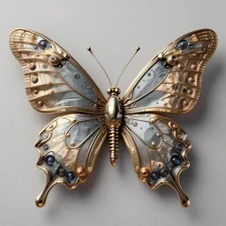 steampunk cybernetic biomechanical butterfly with wings, 3 d model, very coherent symmetrical artwork, unreal engine realistic render, 8 k, micro detail, intricate, elegant, highly detailed, centered, digital painting, artstation, smooth, sharp focus, illustration, artgerm, tomasz alen kopera, wlop
