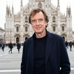 portrait of peter capaldi visiting milan
