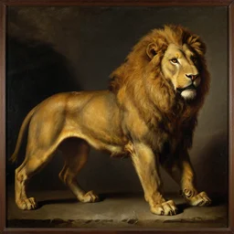 majestic painting of a lion by Michelangelo Merisi da Caravaggio