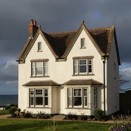house in style Tudor by the sea, exterior