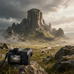 a stunning view of Mordor, professional photo, DSLR photography