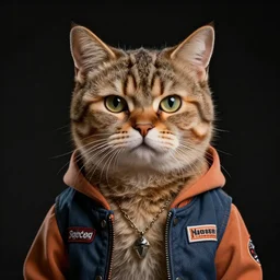 half body portrait of a chav cat, anthro chav cat, chav apparel, digital art, dramatic lighting, extremely detailed
