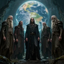 old gods looking at the world for the first time, dark and beautiful, stunning 4 k, extremely detailed, opening shot, full colour, h. p. lovecraft, fantastic, fantasy. - n 9