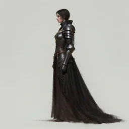 side profile concept art by thomas blackshear, imogen poots as a neo - gothic warrior, matte painting, by and hsiao ron chen, artgerm, lawren harris, eve ventrue, magali villeneuve, jeremy lipkin, rob rey, christophe vacher