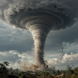 A realistic photo of an alien tornado