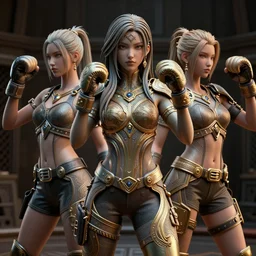 k - pop girls mma battle, trending on artstation, dramatic lighting, octane render, weta digital, micro details, 3 d sculpture, structure, ray trace, insane details, intricate, elite, ornate, elegant