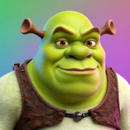 hyperrealistic 3 d rendering, fat smooth cronenberg flesh monster shrek close up face, action figure, sofubi, studio lighting, colored gels, colored background, xf iq 4, 1 5 0 mp, 5 0 mm, f 1. 4, iso 2 0 0, 1 / 1 6