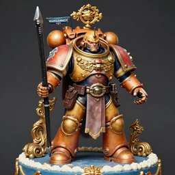 rococo baroque rococo baroque painting portrait of space-marine ((warhammer 40k)) Greg hildebrandt high detail ornate fancy cake