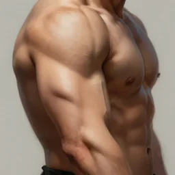 detailed panting of a strong arm, highly rendered skin, digital painting, painterly, artstation