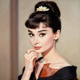 audrey hepburn as maiko in ukiyo - e art painting by shimura tatsumi, 4 k, ultra detailed