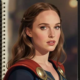 asset sheet, vector thor anime natalie portman portrait
