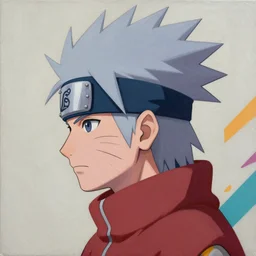 Kakashi profile picture by Sachin Teng, asymmetrical, Organic Painting , Matte Painting,  geometric shapes, hard edges, graffiti, street art:2 by Sachin Teng:4