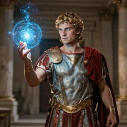 a roman emperor using magic