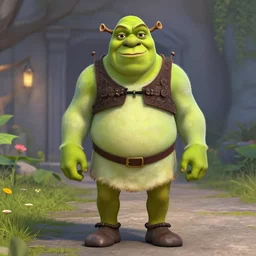 full body portrait of Shrek by Kim Jung Gi