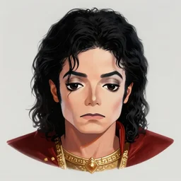 centered!! macro head portrait of medieval disappointed sad king michael jackson, artstation, detailed cartoon, elegant, digital painting, concept art, smooth, sharp focus, illustration, ghibli, makoto shinkai, don bluth, fujita goro, jean giraud, akihiko yoshida, tom whalen 8 k