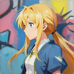 greg manchess portrait painting of violet evergarden as overwatch character, totally whack, medium shot, asymmetrical, profile picture, organic painting, sunny day, matte painting, bold shapes, hard edges, street art, trending on artstation, by huang guangjian and gil elvgren and sachin teng
