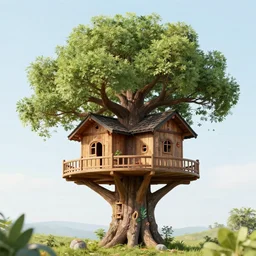 beautiful magical treehouse
