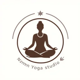 vector art logo for namaste yoga studio