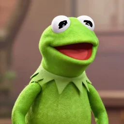 Screenshot of Kermit the Frog in the videogame 'Red Dead Redemption 2'. Sharpened. 1080p. High-res. Ultra graphical settings.