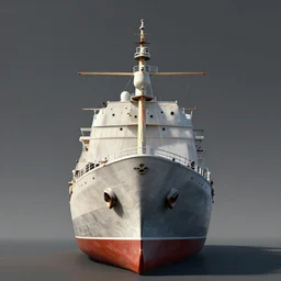 front view of symmetric ship, digital, unreal engine, artstation