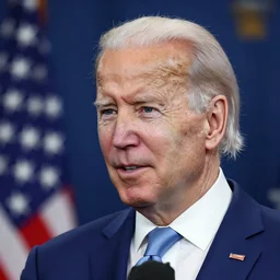 joe biden with a blonde mullet.