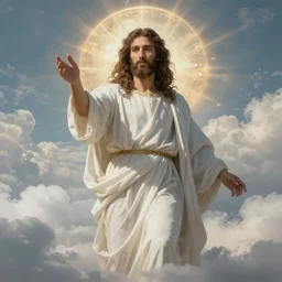self portrait of Abrahamic god, photorealistic in heaven