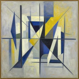 abstract art painting, geometry, lines, forms, shapes, in style of pierre - auguste renoir, 4 k, high resolution details,