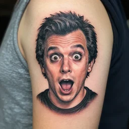 tattoo of steve - o from jackass looking crazy