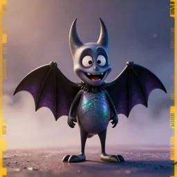 🦇, disney, pixar, 8 k, hd, dof, kodak film, volumetric lighting, subsurface scattering, iridescent, photorealistic, octane render
