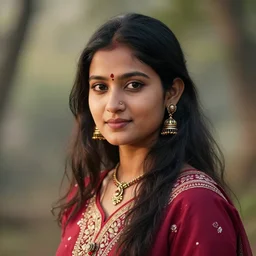 a portrait of a young beautiful nepali lady, highly detailed, cinematic lighting, hyperrealistic, 4 k, unreal engine, magical