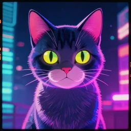 anime cat, portrait, vaporwave, synthwave, neon, vector graphics, cinematic, volumetric lighting, f 8 aperture, cinematic eastman 5 3 8 4 film, photorealistic