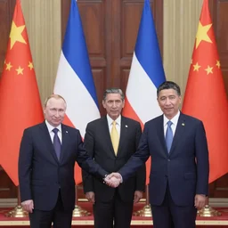 vladimir putin, obama, trump and xi jinping holding hands