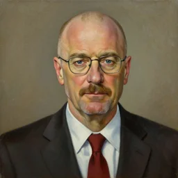 portrait of saul goodman by fernando botero, oil painting