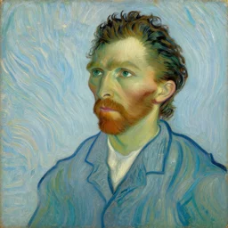 painting of handsome beautiful dark medium wavy hair man in his 2 0 s, dressed as an oracle, looking upward to the heavens above, slight smile, foreseeing the future, elegant, clear, painting, highly stylized, art by vincent van gogh, egon schiele