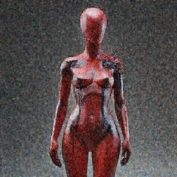 a beautiful red and black 3 d geometrically printed mannequin, orchids!!! dripping black iridescent liquid, confident, moody, dramatic, introspective, 4 k, trending on artstation, photorealistic, volumetric lighting, octane render