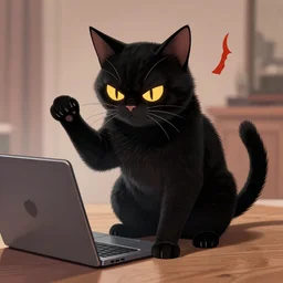 evil cat doing evil cat things