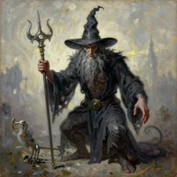 wizard eldritch monster depardieu painting by sean andrew murray