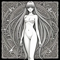 a portrait of an anime girl super tall and thin waif, solid lines, intracate, award winning, stunning, highly detailed, digital art, pixiv fanbox, artstation, by greg rutkowski, wlop, miyazaki hayao