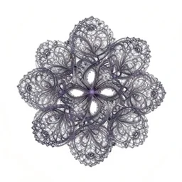 abstract 3D object of intertwined flowers on a white background by David McLeod, concept art, fractals, Blender Render