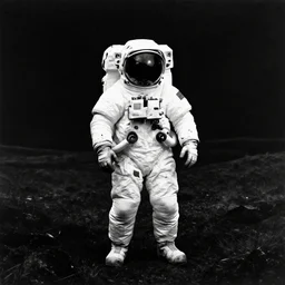 astronaut on an dark alien landscape, black and white, zdzisław beksinski