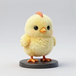80mm resin detailed miniature of very fluffy chick, Product Introduction Photos, 4K, Full body, simple background