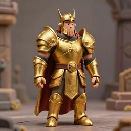 gold paladin, james jean style, claymation style,